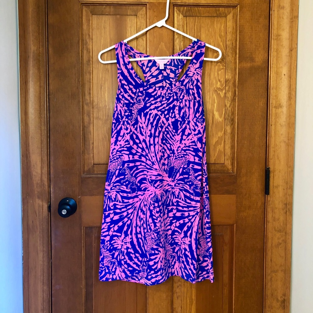 Lilly Pulitzer silk zebra print sheath dress